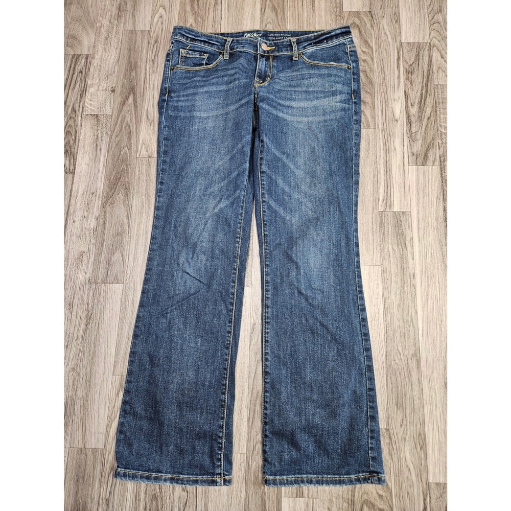 Mossimo Bootcut Jeans Women 8S Blue Low Rise Y2K Stretch Denim